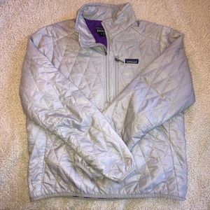 Silver Patagonia puff jacket